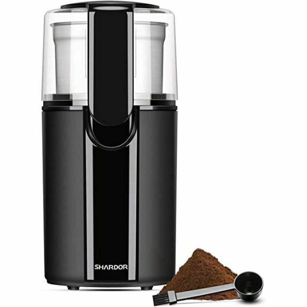 NEW Shardor Electric Coffee Bean Grinder Stainless Steel Black